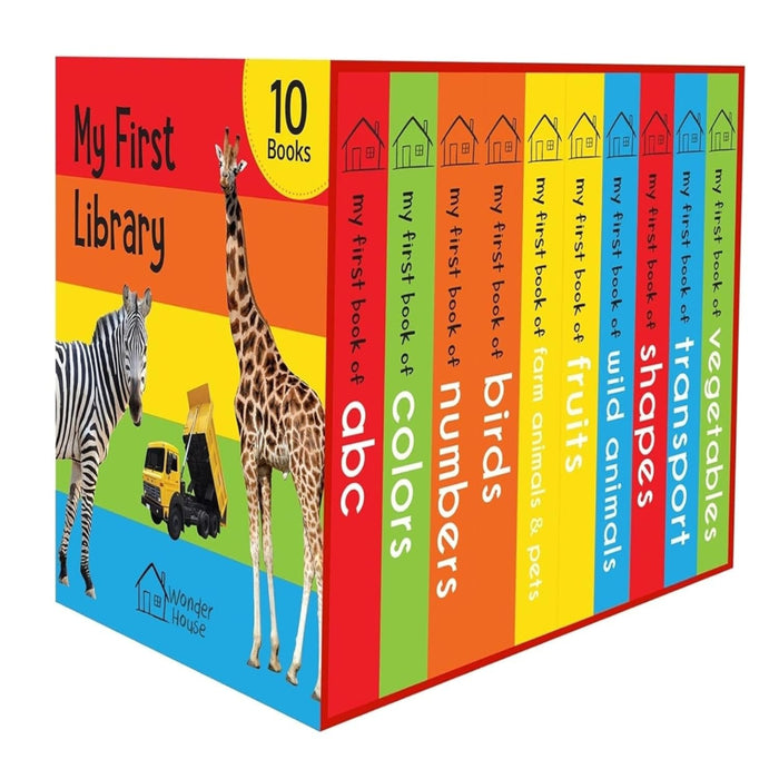 My First Library Books (Set Of 10 Books)-Board Book-WH-Toycra