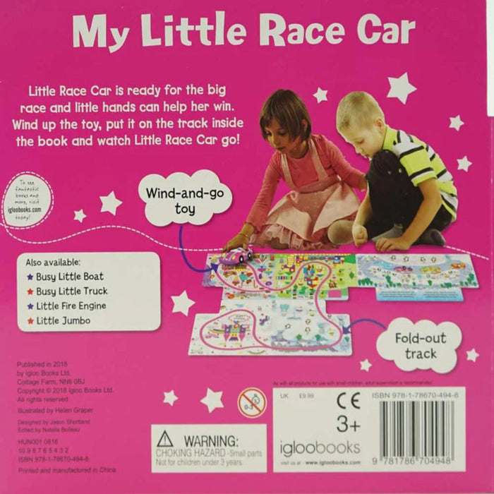 My Little Race Car With Fold-Out Play Track-Board Book-RBC-Toycra