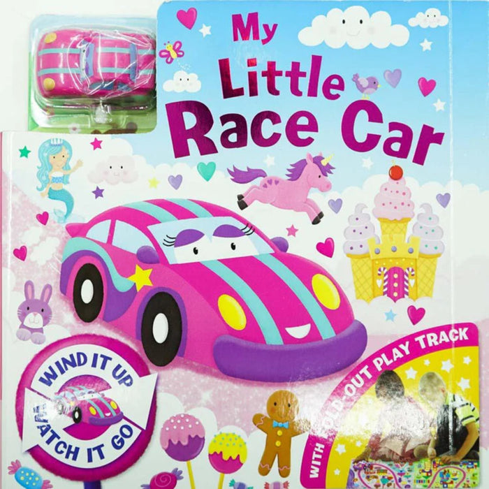 My Little Race Car With Fold-Out Play Track-Board Book-RBC-Toycra