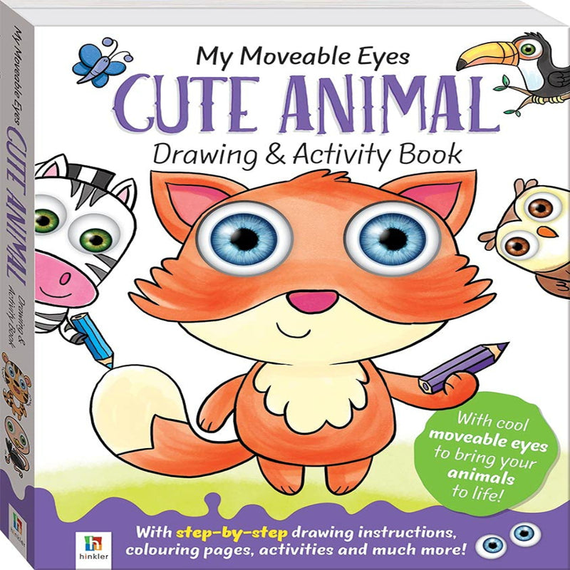 My Moveable Eyes Cute Animal Drawing & Activity Book