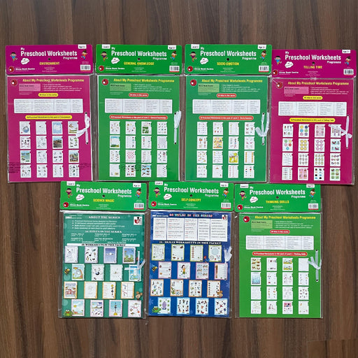 My Preschool Worksheets Programme (Set Of 7 Worksheets)