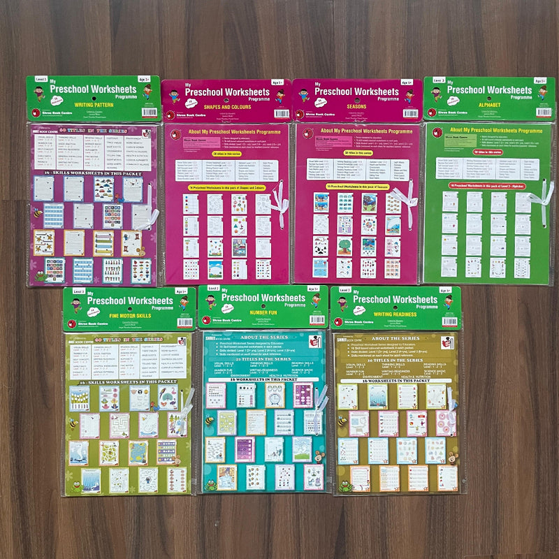 My Preschool Worksheets Programme (Set Of 7 Worksheets)