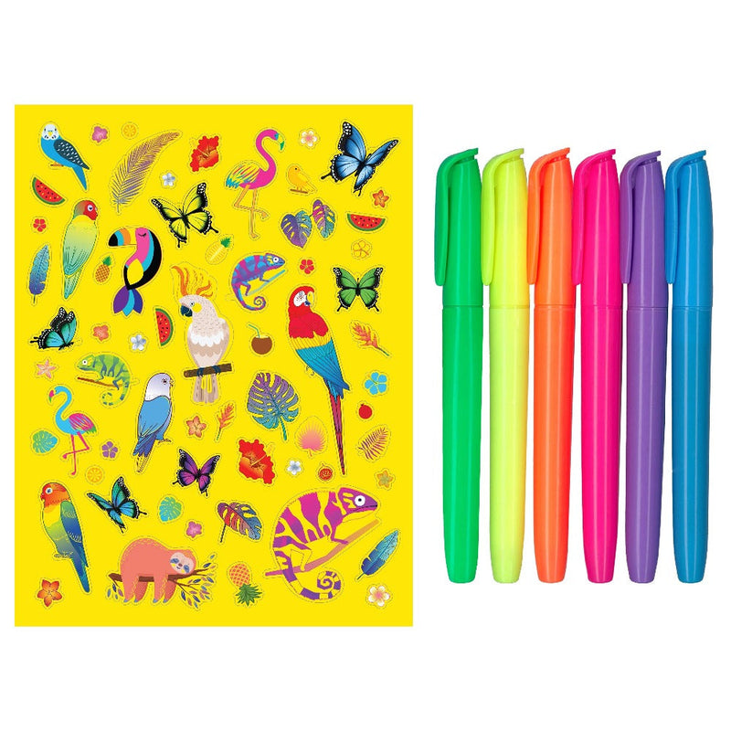 Neon Jungle Colouring Kit