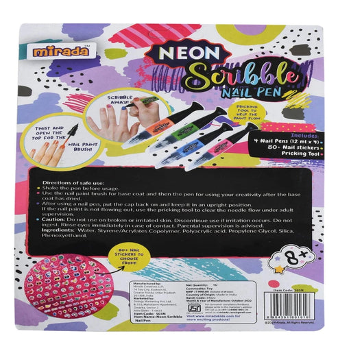 Neon Scribble Nail Pen-Arts & Crafts-Mirada-Toycra