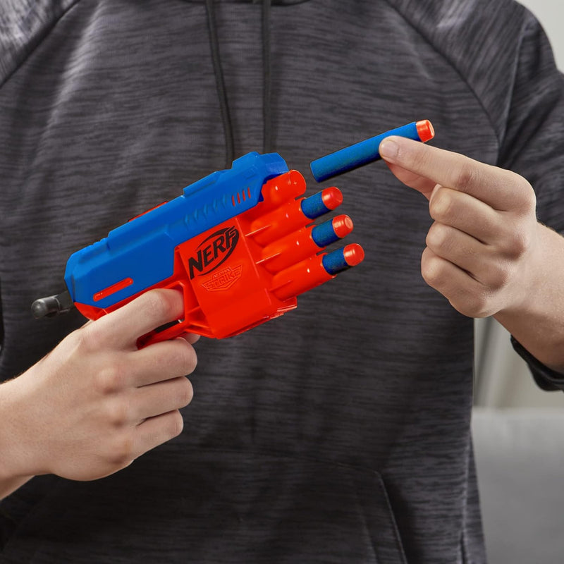 Nerf Alpha Strike Claw QS-4 Blaster and 4 Official Nerf Elite Foam Darts