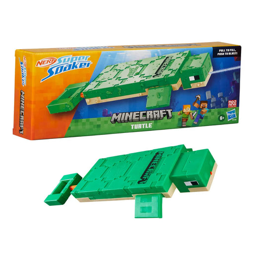 Nerf Super Soaker Minecraft Turtle Water Blaster Gun-Action & Toy Figures-Nerf-Toycra