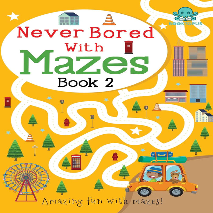 Never Bored With mazes Books-Activity Books-Booktopus-Toycra