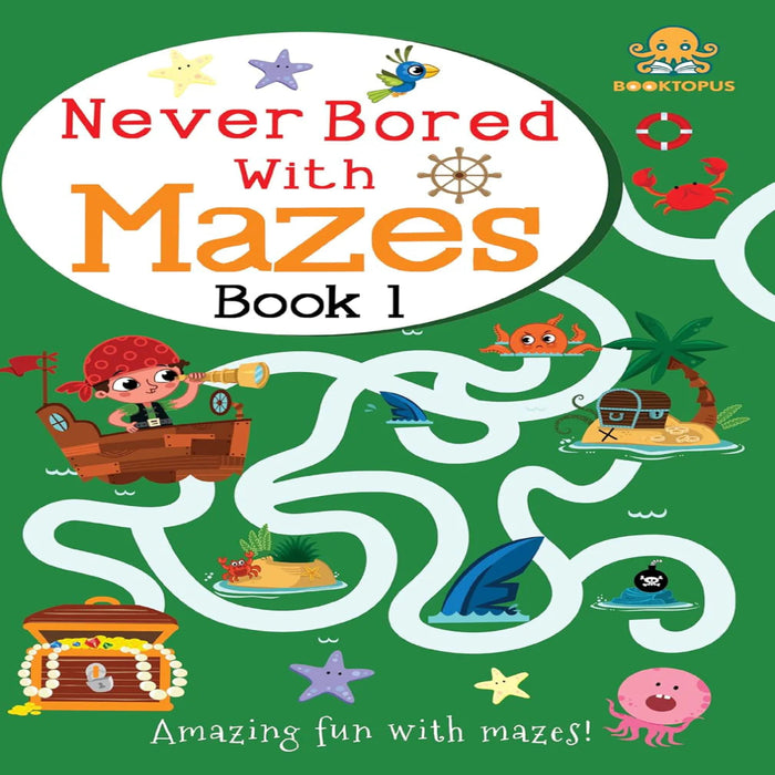 Never Bored With mazes Books-Activity Books-Booktopus-Toycra
