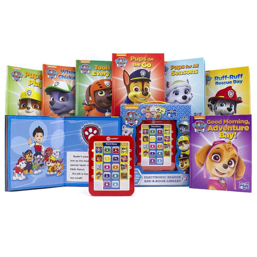 Nickelodeon Paw Patrol Electronic Reader And 8 Sound Book Library-Story Books-RBC-Toycra