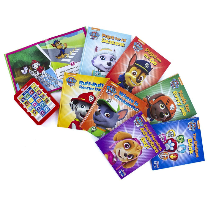 Nickelodeon Paw Patrol Electronic Reader And 8 Sound Book Library-Story Books-RBC-Toycra