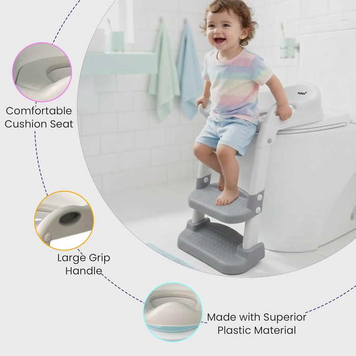 Nuluv Baby Potty Training Seat with Step Ladder-Bath Toys-Nuluv-Toycra