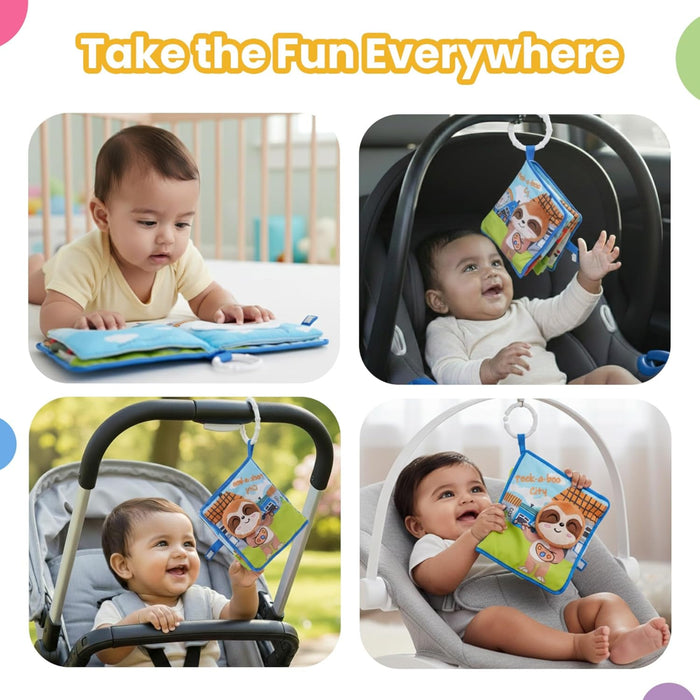 Nuluv Cloth Peek-a-Book Soft Toy for Babies-Sound Book-Nuluv-Toycra