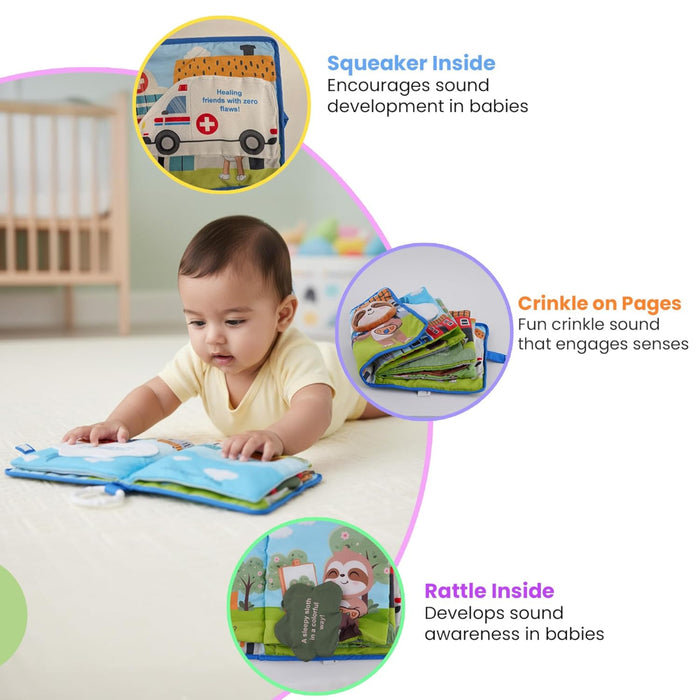 Nuluv Cloth Peek-a-Book Soft Toy for Babies-Sound Book-Nuluv-Toycra