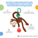 Nuluv Jittery Monkey Baby Toy-Soft Toy-Nuluv-Toycra