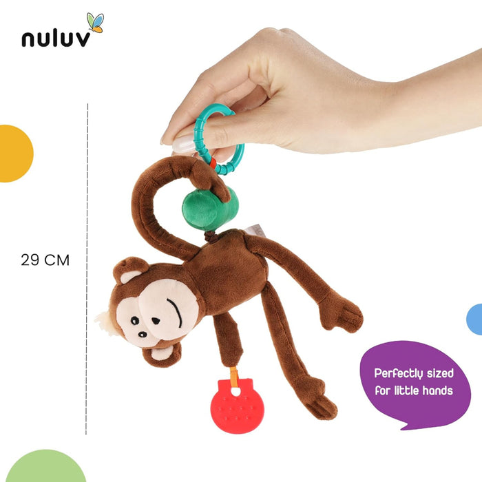 Nuluv Jittery Monkey Baby Toy-Soft Toy-Nuluv-Toycra
