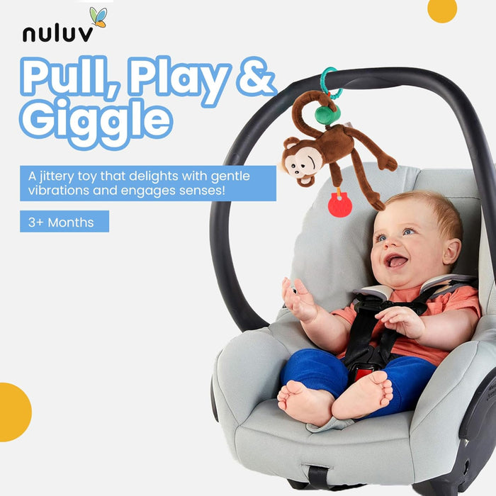 Nuluv Jittery Monkey Baby Toy-Soft Toy-Nuluv-Toycra