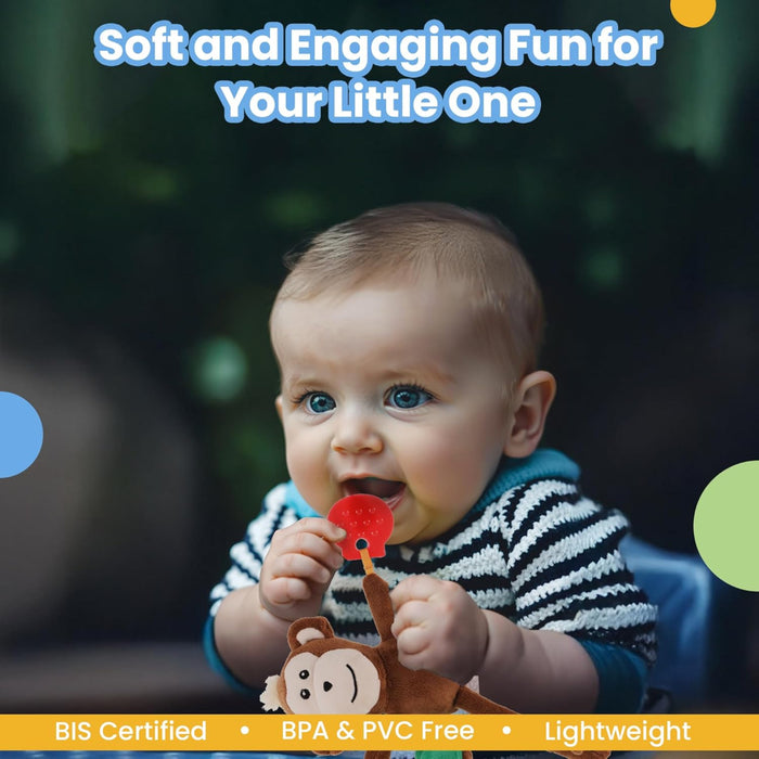 Nuluv Jittery Monkey Baby Toy-Soft Toy-Nuluv-Toycra