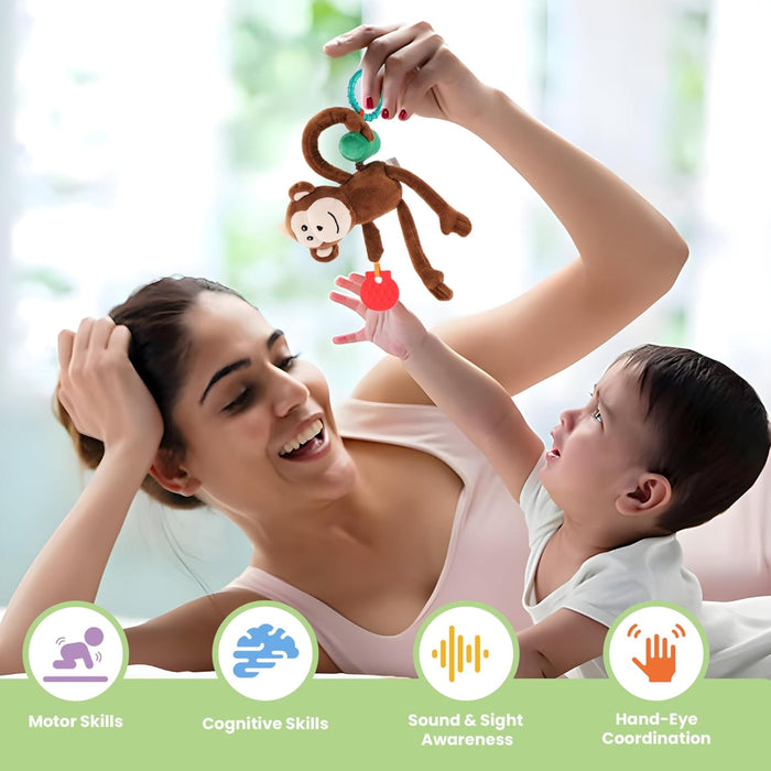 Nuluv Jittery Monkey Baby Toy-Soft Toy-Nuluv-Toycra