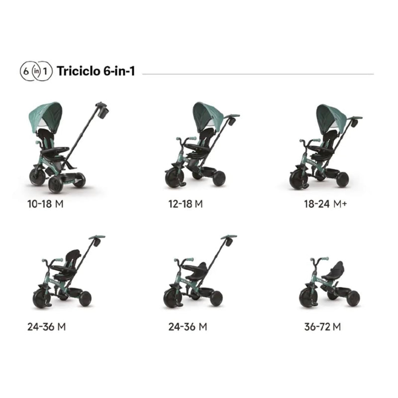 Nuluv Trikes Elite Platinum 6-in-1 Qplay