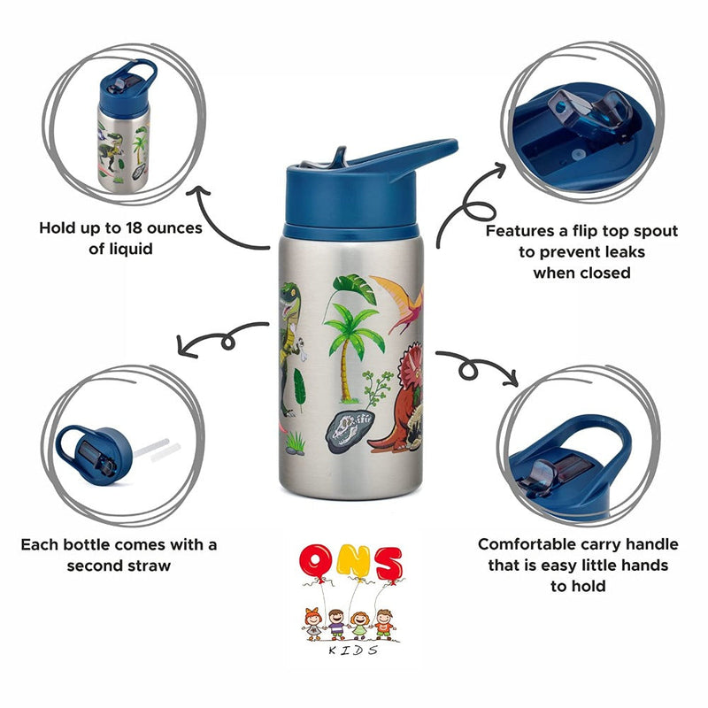 ONS KIDS Stainless Steel Water Bottle - 532 ML