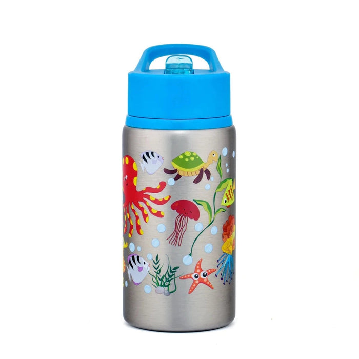 KomuNuri Stainless Steel Kids 14 OZ Water Bottle with Covered