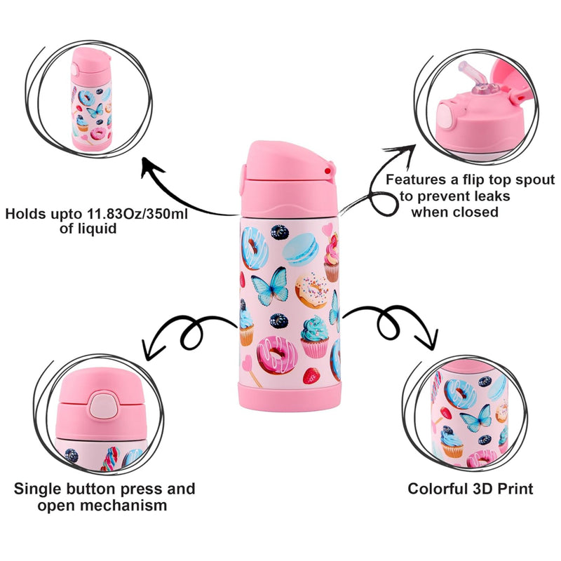 ONS KIDS Stainless Steel Water Bottle for Kids -(350ml)