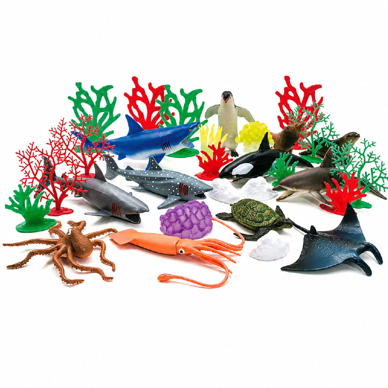 Open Ended Ocean Animal Playset - 30 Pcs