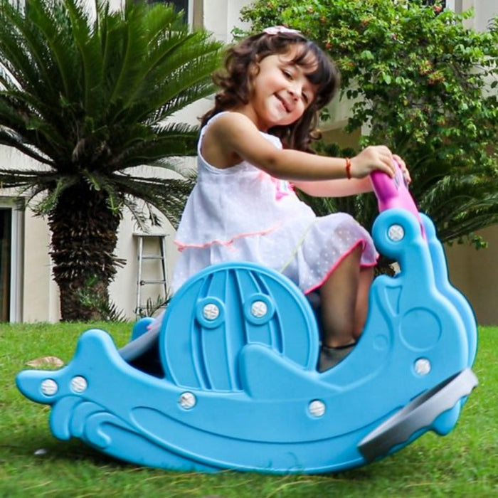 Ok Play 3 in 1 Slide Along With Rocker & Basket Ball-Outdoor Toys-Ok Play-Toycra