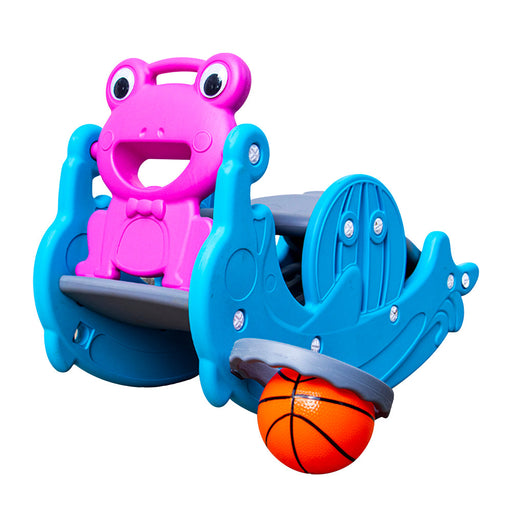 Ok Play 3 in 1 Slide Along With Rocker & Basket Ball-Outdoor Toys-Ok Play-Toycra