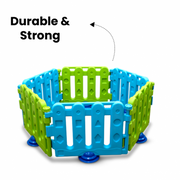 Ok Play Play Pen New -Green and Sky Blue