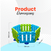 Ok Play Play Pen New -Green and Sky Blue