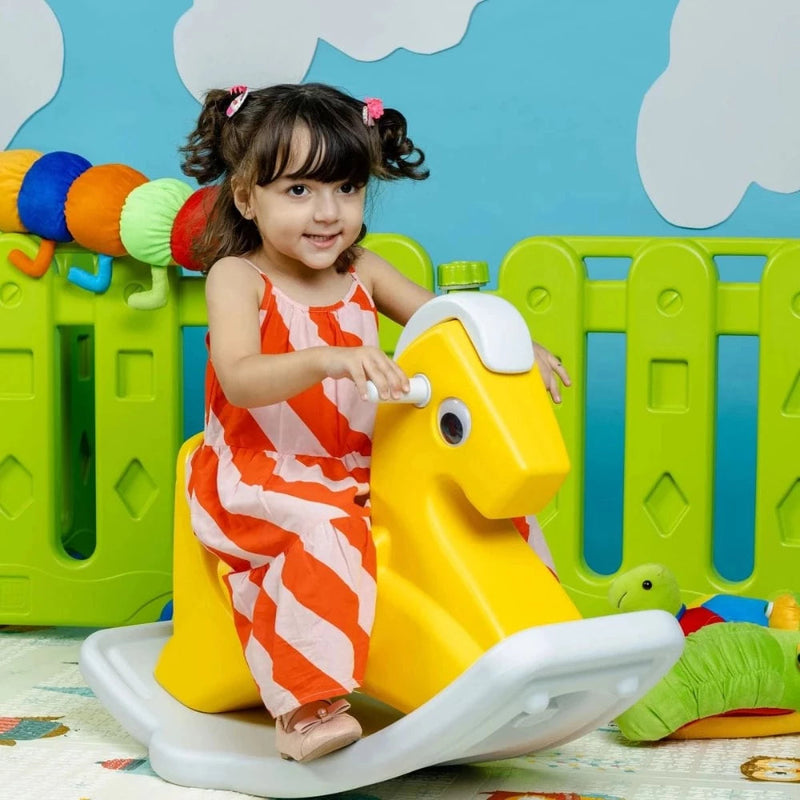Ok Play Zoozi 2 in 1 Ride On Rocking Horse Yellow