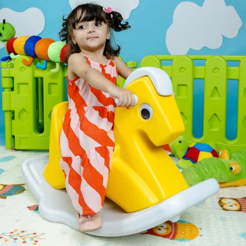 Ok Play Zoozi 2 in 1 Ride On Rocking Horse Yellow