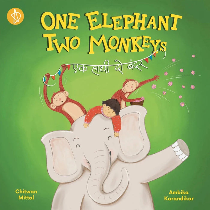 One Elephant, Two Monkeys (Board Book)-Board Book-Adidev-Toycra