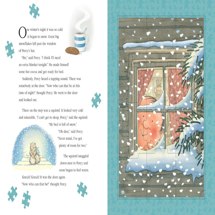 One Snowy Night Jigsaw Book-Board Book-Hc-Toycra