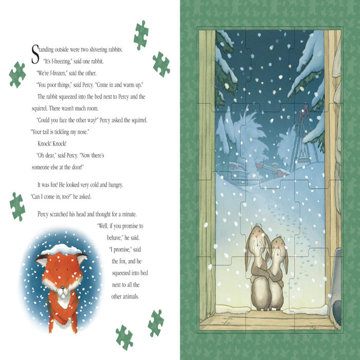 One Snowy Night Jigsaw Book-Board Book-Hc-Toycra