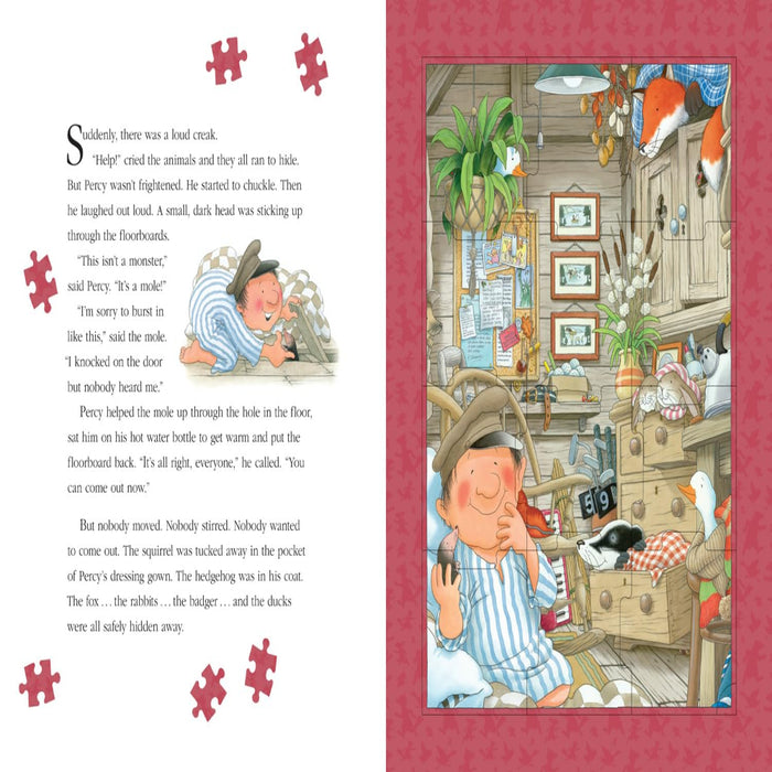 One Snowy Night Jigsaw Book-Board Book-Hc-Toycra