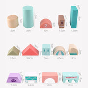 Open Ended 115 Pieces Wooden City Building Blocks