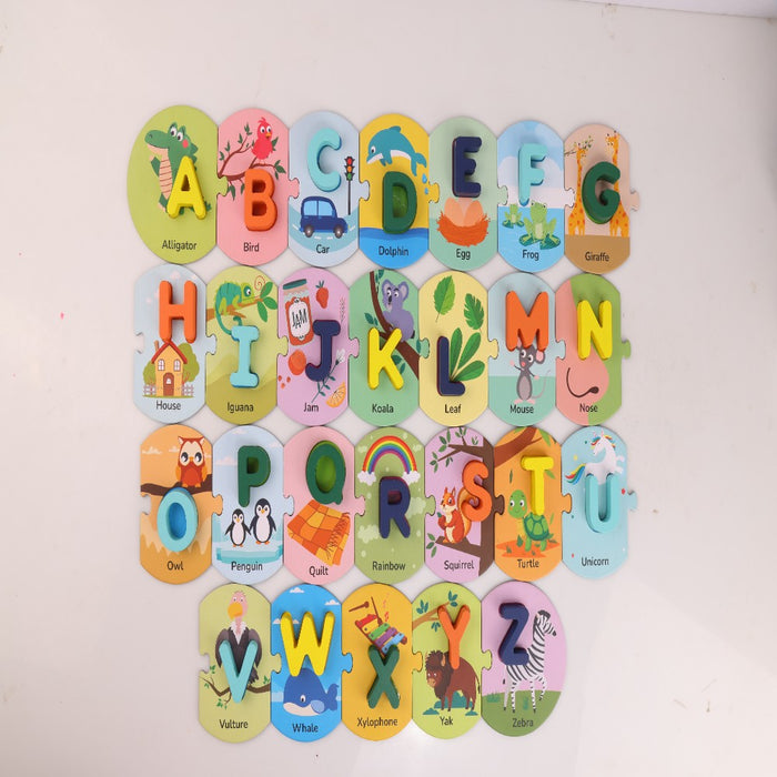 Open Ended 2 in 1 Alphabet Board Puzzle-Puzzles-Open Ended-Toycra