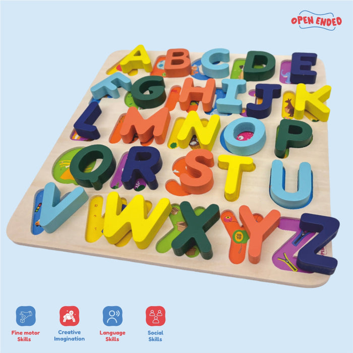 Open Ended 2 in 1 Alphabet Board Puzzle — Toycra