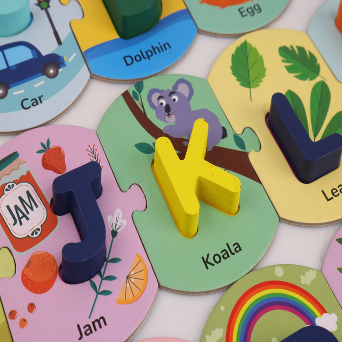 Open Ended 2 in 1 Alphabet Board Puzzle-Puzzles-Open Ended-Toycra