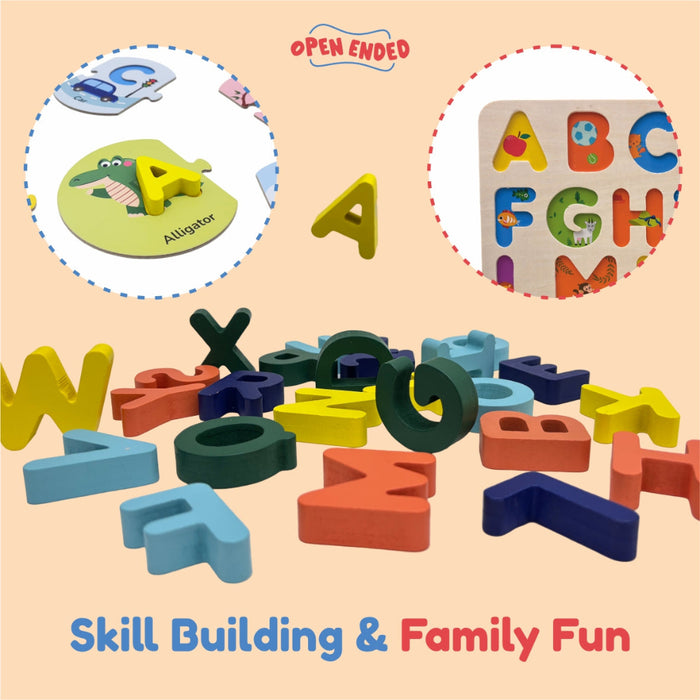 Open Ended 2 in 1 Alphabet Board Puzzle — Toycra