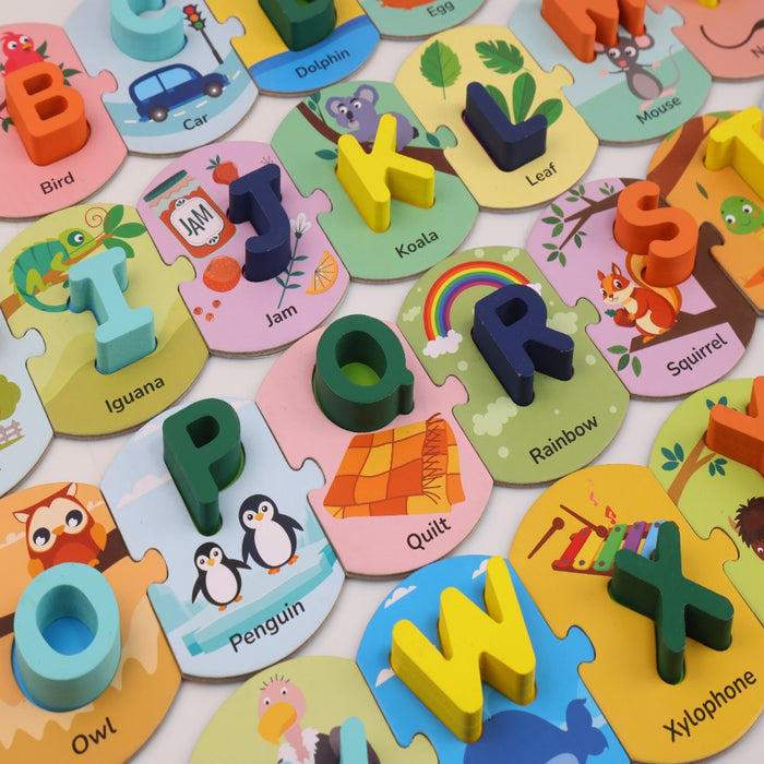 Open Ended 2 in 1 Alphabet Board Puzzle-Puzzles-Open Ended-Toycra