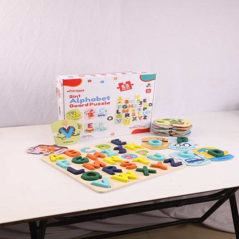 Open Ended 2 in 1 Alphabet Board Puzzle