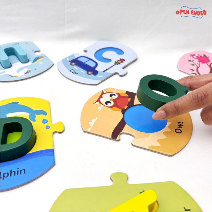 Open Ended 2 in 1 Alphabet Board Puzzle — Toycra