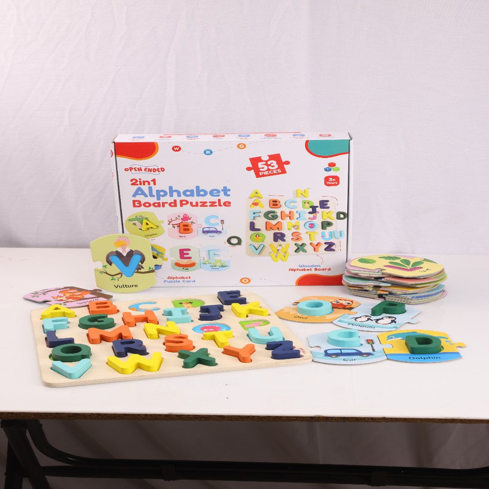 Open Ended 2 in 1 Alphabet Board Puzzle