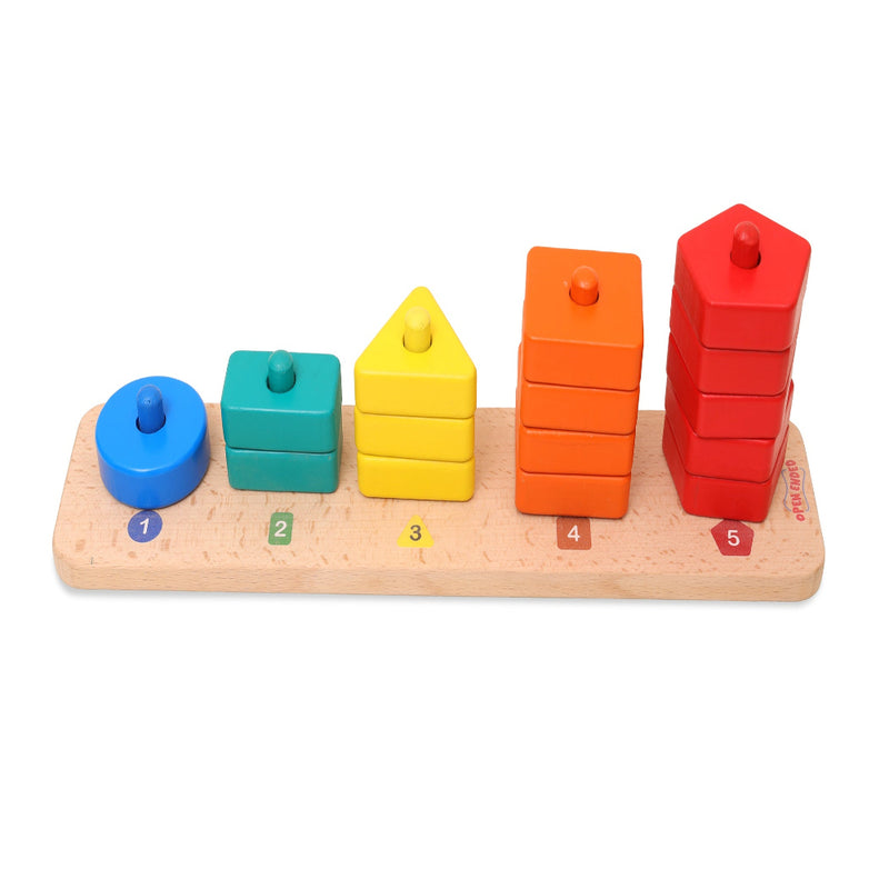 Open Ended 3 in 1 Stack and Sort Board With Lace