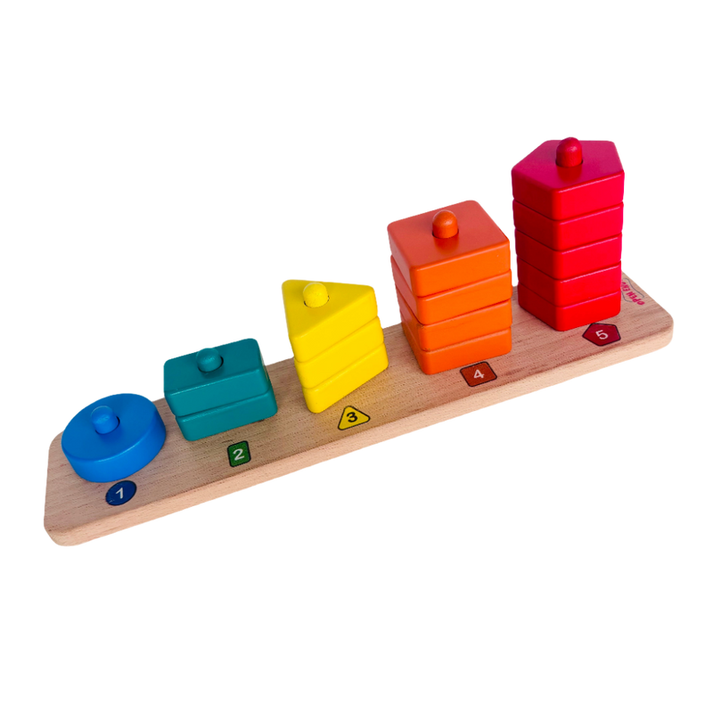 Open Ended 3 in 1 Stack and Sort Board With Lace