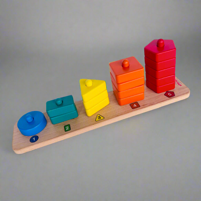 Open Ended 3 in 1 Stack and Sort Board With Lace-Motor Skills-Open Ended-Toycra