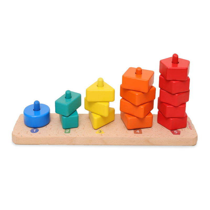 Open Ended 3 in 1 Stack and Sort Board With Lace